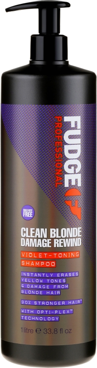 Fioletowy szampon do włosów blond - Fudge Clean Blonde Damage Rewind Shampoo — Zdjęcie N2