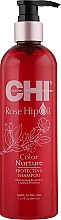 Szampon do włosów farbowanych z olejem z dzikiej róży i keratyną - CHI Rose Hip Oil Color Nurture Protecting Shampoo — Zdjęcie N3