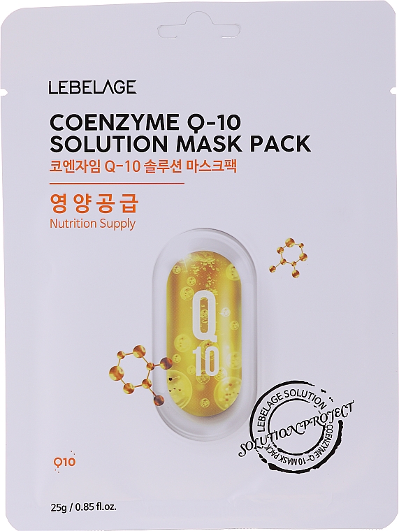 Maseczka do twarzy w płachcie - Lebelage Coenzyme Q-10 Solution Mask
