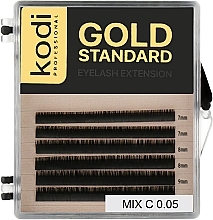 Sztuczne rzęsy Gold Standart C 0.05 (6 rzędów: 7/9) - Kodi Professional — Zdjęcie N1