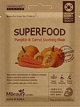 Kup Kojąca maseczka do twarzy z dynią i marchewką - MBeauty Cosmetics Superfood Pumpkin & Carrot Seed Soothing Mask