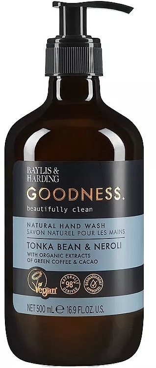 Mydło do rąk w płynie - Baylis & Harding Goodness Tonka Bean & Neroli Natutal Hand Wash — Zdjęcie N1