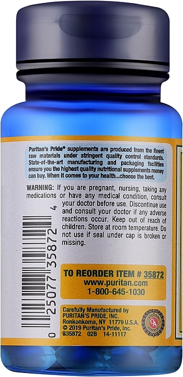 Suplement diety Witamina D3 - Puritan's Pride Vitamin D3 250mcg (10000 IU) Mega-Potency — Zdjęcie N2