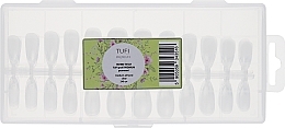 Żelowe tipsy medium, transparentne, migdałki - Tufi Profi Premium — Zdjęcie N1
