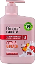 Kup Mydło w płynie do rąk z witaminą C o zapachu cytrusów i brzoskwini - Dicora Urban Fit Nourishing Hand Soap Vit C Citrus & Peach