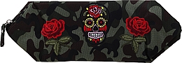 Kosmetyczka "Kamuflaż", 95887, Róża i czaszka - Top Choice — Zdjęcie N1