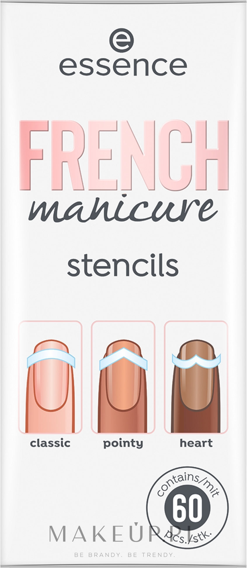 Paski do manikiuru francuskiego - Essence French Manicure Stencils — Zdjęcie 60 szt.