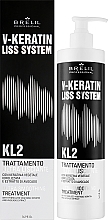 Ultra-wygładzająca kuracja do włosów - Brelil V-Keratin Liss System KL2 Ultra Smoothing Treatment — Zdjęcie N2