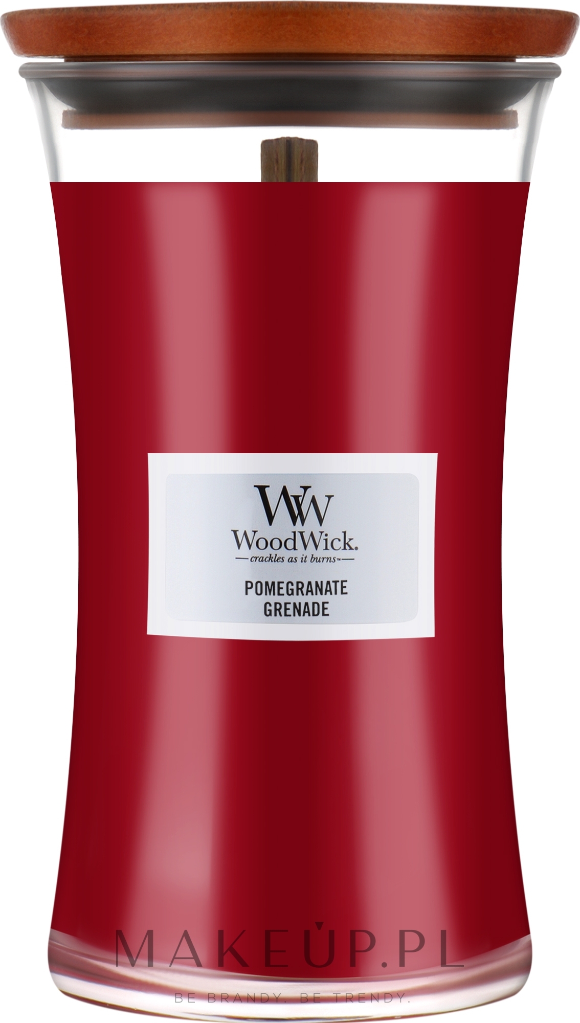 Świeca zapachowa w szkle - WoodWick Hourglass Candle Pomegranate — Zdjęcie 609.5 g