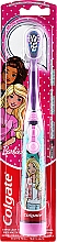 Kup Bardzo miękka elektryczna szczoteczka do zębów dla dzieci, Barbie, fioletowo-turkusowa w kropki - Colgate Electric Motion Barbie