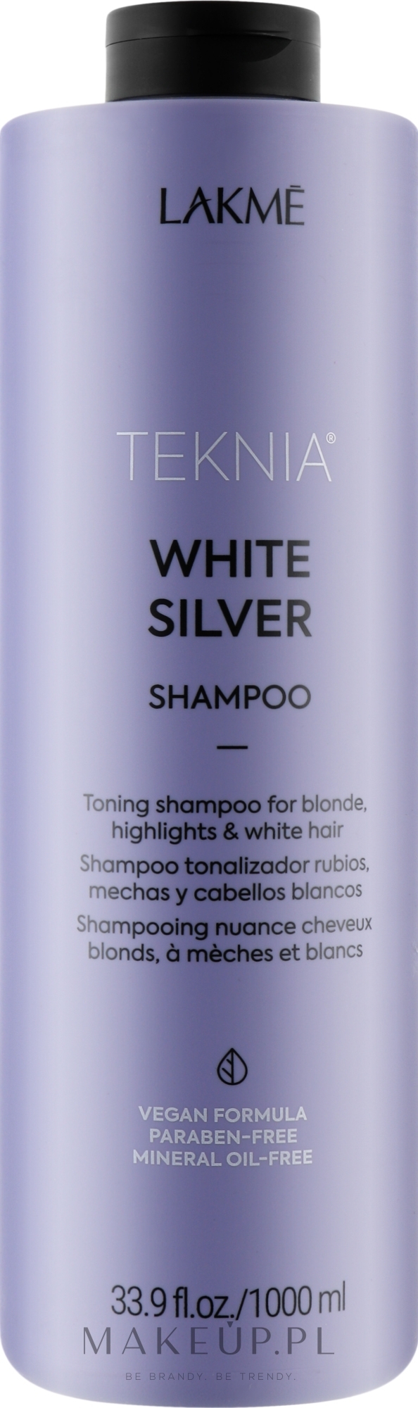 Szampon do włosów blond neutralizujący żółte tony - Lakmé Teknia White Silver Shampoo — Zdjęcie 1000 ml