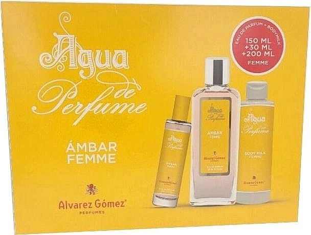 Alvarez Gomez Agua de Perfume Ambar - Zestaw (edp/150ml + edp/30ml + lot/200ml) — Zdjęcie N1