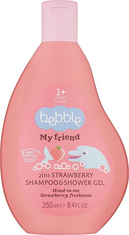 Szampon-żel pod prysznic dla niemowląt o zapachu truskawkowym - Bebble My Friend Shampoo & Shower Gel 2 In 1 Strawberry — Zdjęcie N1