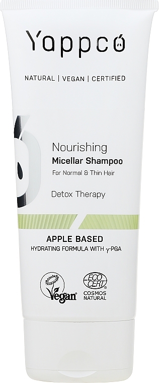 Odżywczy szampon micelarny do włosów normalnych i cienkich - Yappco — Zdjęcie N1