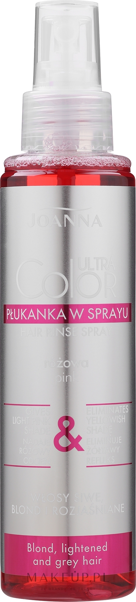 Różowa płukanka w sprayu do włosów - Joanna Ultra Color System — Zdjęcie 150 ml