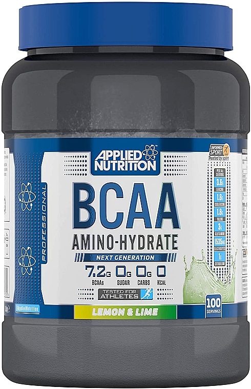 Białko serwatkowe dla sportowców o smaku cytrynowo-limonkowym - Applied Nutrition BCAA Amino-Hydrate Lemon Lime — Zdjęcie N2