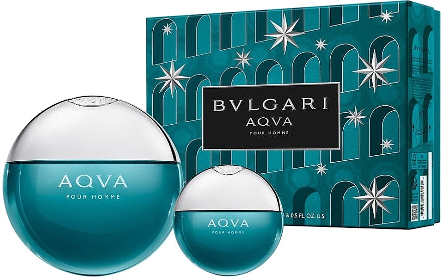 Bvlgari Aqva Pour Homme - Zestaw (edt/100ml + edt/mini/15ml) — Zdjęcie N1