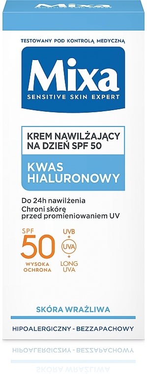 Codzienny krem nawilżający - Mixa Hyaluronic Acid Daily Invisible SPF50 Cream — Zdjęcie N12