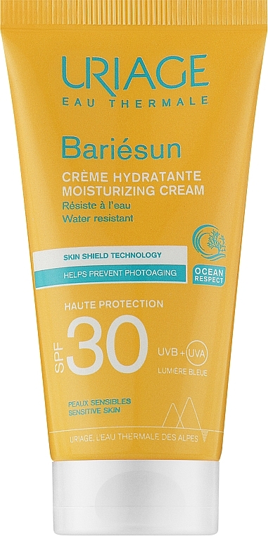 Krem przeciwsłoneczny do twarzy - Uriage Bariesun Moisturising Cream High Protection SPF30+ — Zdjęcie N1