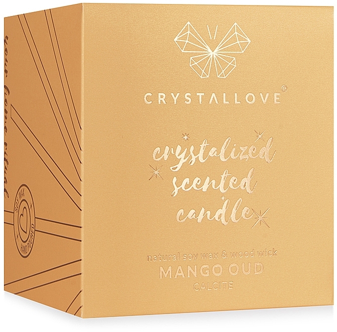 Świeca sojowa z kalcytem i mango oud - Crystallove Soy Candle with Calcite Mango Oud — Zdjęcie N8