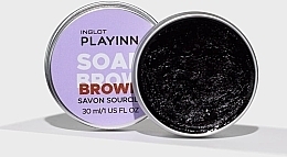 Mydło do brwi, brązowe - Inglot Playinn Soap Brow Brown — Zdjęcie N4
