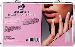 Tipsy do przedłużania paznokci, 200 szt. - Alessandro International Nagel-Tips Ballerina Tip Box — Zdjęcie N1