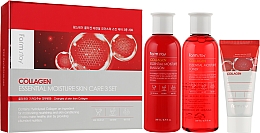 Kup Zestaw - Farmstay Collagen Essential Moisture Skin Care (ton/200ml + emul/200ml + cr/50ml)