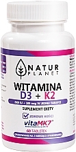Witamina D3+K2, w tabletkach - NaturPlanet Vitamin D3 + K2 — Zdjęcie N1