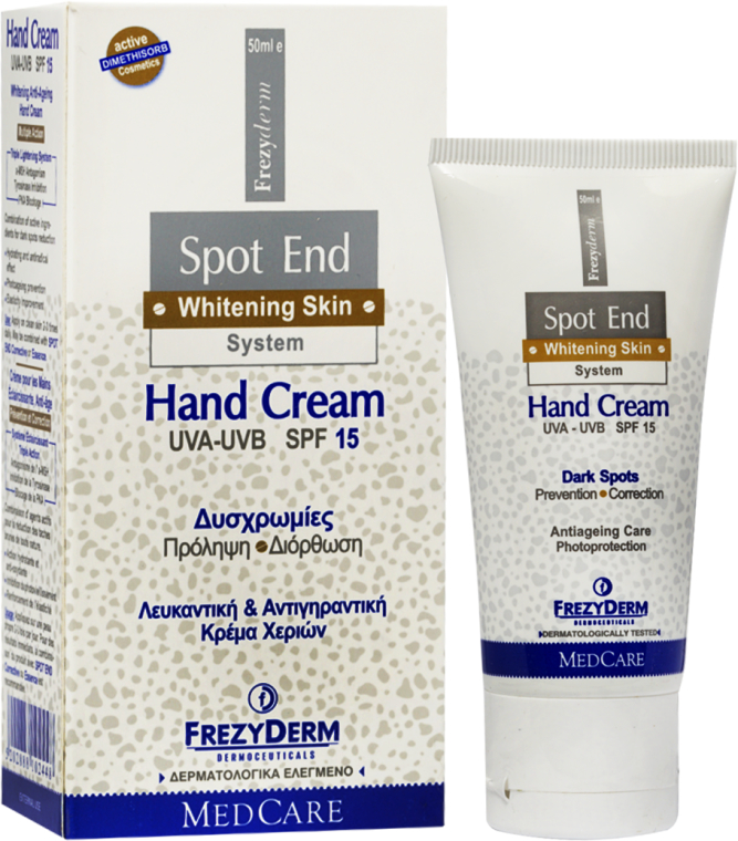 Wybielający krem do rąk SPF 15 - FrezyDerm Spot End Hand Cream — Zdjęcie N1