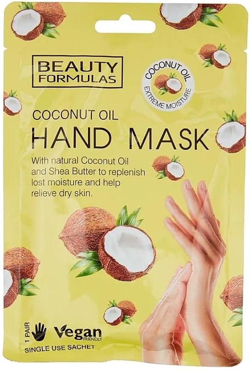 Maseczka do rąk z olejem kokosowym - Beauty Formulas Coconut Oil Hand Mask — Zdjęcie N1