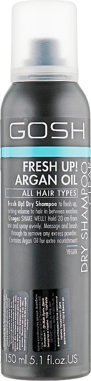 Szampon do włosów suchych - Gosh Copenhagen Fresh Up! Clear Dry Shampoo — Zdjęcie N1