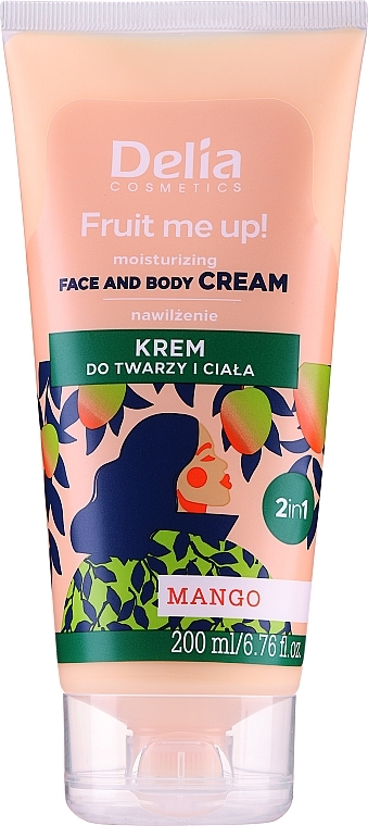 Krem do twarzy i ciala Mango - Delia Fruit Me Up! Face & Body Cream 2in1 Mango Scented — Zdjęcie N1