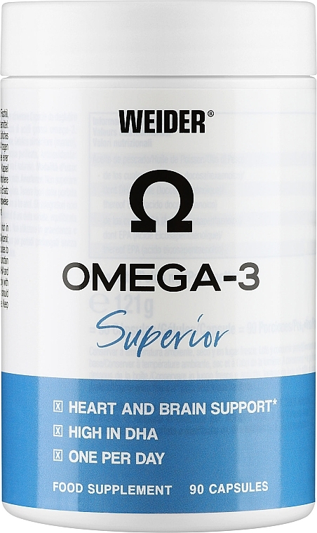 Suplement diety Omega 3 w kapsułkach - Weider Omega 3 Superior 1000mg — Zdjęcie N1