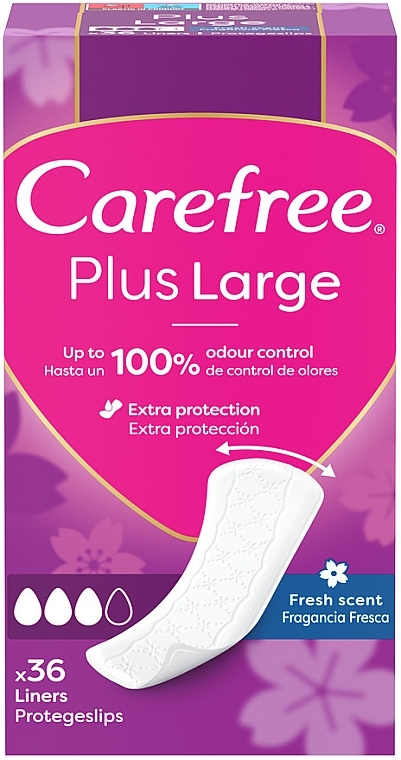 Podpaski higieniczne - Carefree Plus Large Fresh Scent — Zdjęcie N1