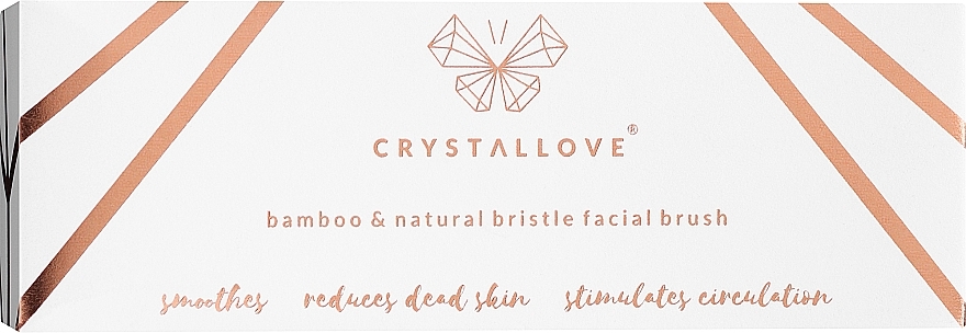 Bambusowa szczoteczka do masażu twarzy - Crystallove Bamboo Face Brush — Zdjęcie N2