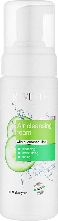 Pianka do mycia twarzy z ekstraktem z ogórka - Revuele Air Soft Cleansing Foam Cucumber Juice — Zdjęcie N1