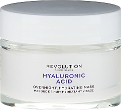 Nawilżająca maska na noc z kwasem hialuronowym - Makeup Revolution Skincare Hyaluronic Acid Overnight Hydrating Face Mask  — Zdjęcie N2
