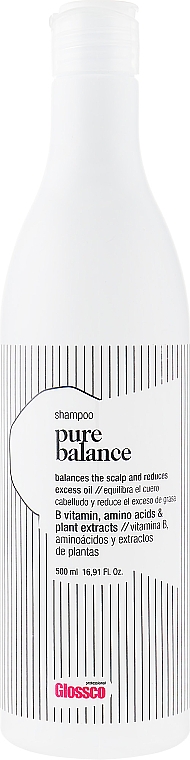 Szampon normalizujący do skóry głowy z tendencją do łojotoku - Glossco Treatment Pure Balance Shampoo — Zdjęcie N1