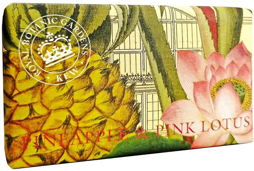 Mydło w kostce Ananas i różowy lotos - The English Soap Company Kew Gardens Pineapple and Pink Lotus Soap — Zdjęcie N1