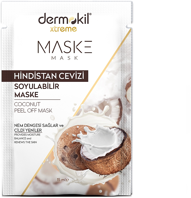 Maska do twarzy - Dermokil Coconut Peel Off Mask (saszetka) — Zdjęcie N1