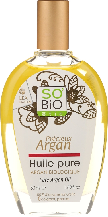 Czysty olej arganowy - So'Bio Etic Pure Argan Oil — Zdjęcie N1