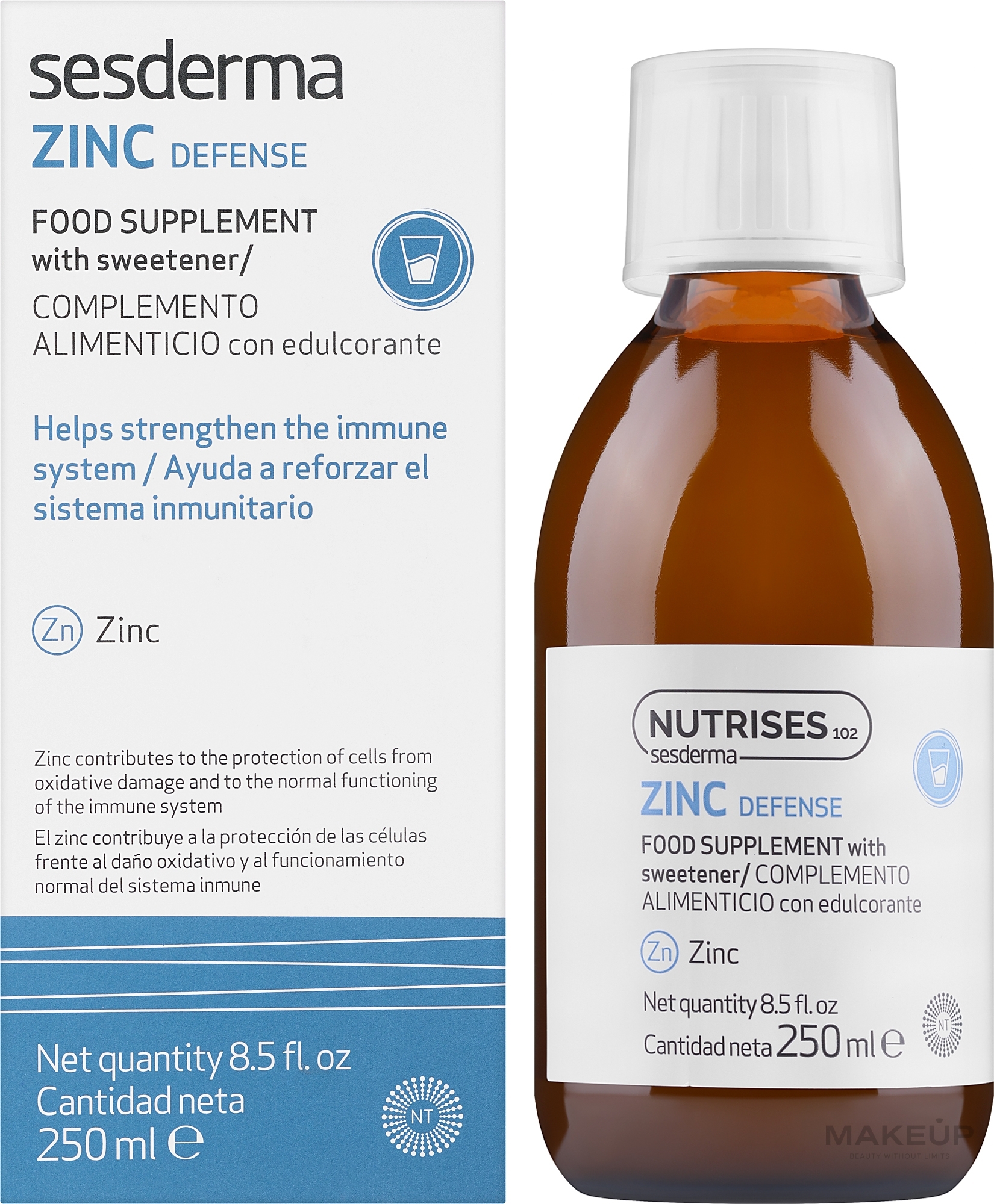 Suplement diety Cynk - SesDerma Laboratories Zinc Defense Drinkable — Zdjęcie 250 ml