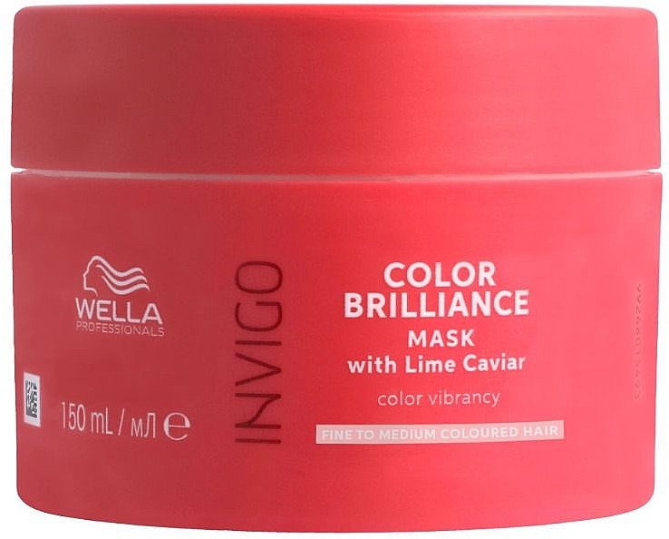 Maska do włosów farbowanych, normalnych i cienkich - Wella Professionals Invigo Color Brilliance Vibrant Color Mask — Zdjęcie N1