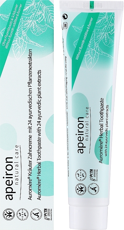 Pasta do zębów 24 ziołowe ekstrakty - Apeiron Auromère Herbal Toothpaste — Zdjęcie N2