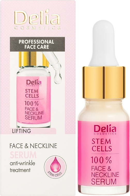 Intensywne serum przeciwzmarszczkowe do twarzy, szyi i dekoltu z komórkami macierzystymi - Delia Professional Face Care Stem Cells — Zdjęcie N2