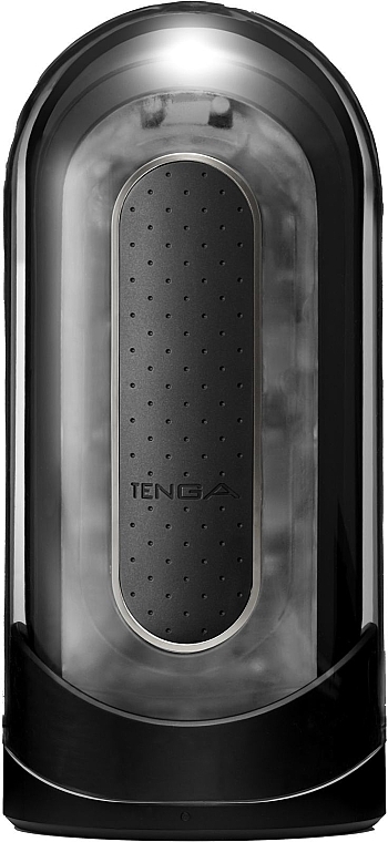 Masturbator o zmiennej intensywności, składany, 18 x 7,5, czarny - Tenga Flip Zero Electronic Vibration Black — Zdjęcie N1