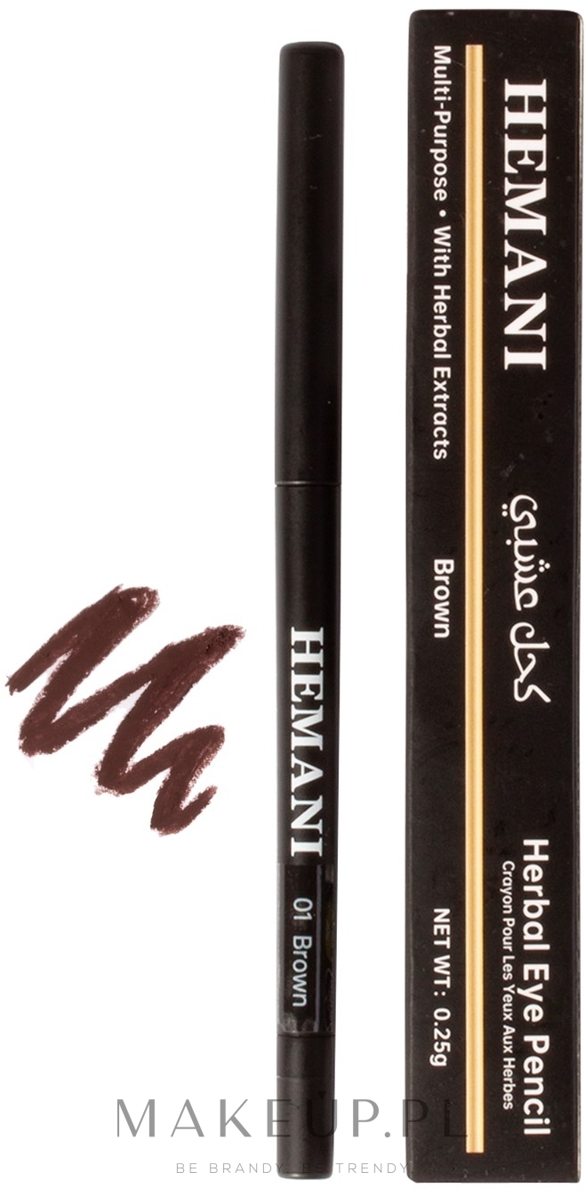 Kredka do oczu - Hemani Herbal Eye Pencil — Zdjęcie 01 - Brown