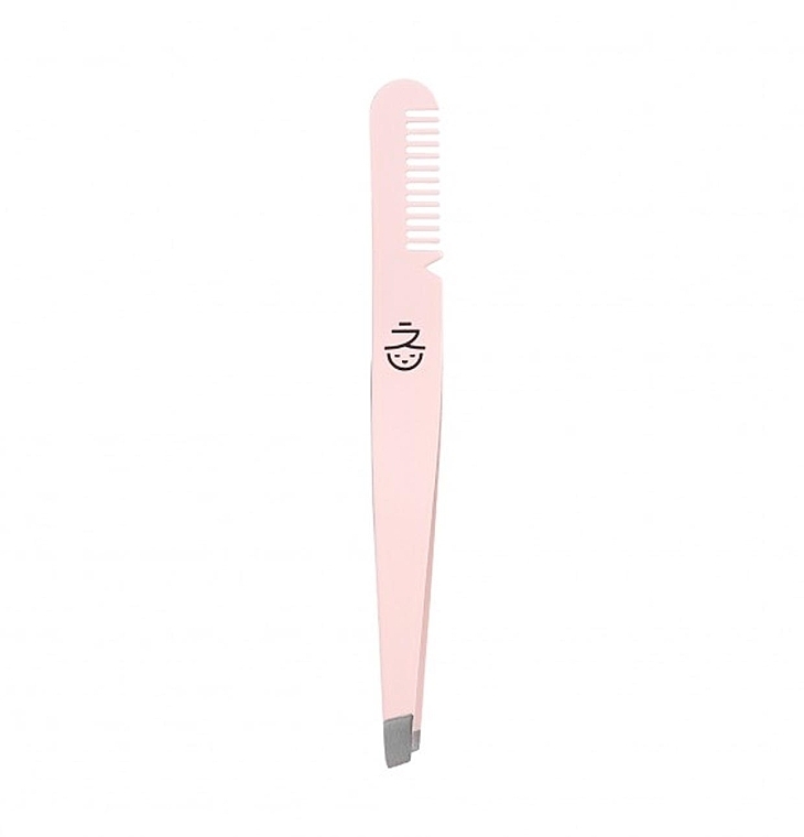 Pęseta do brwi - Miin Korean Cosmetics Eyebrow Tweezer With Comb  — Zdjęcie N1