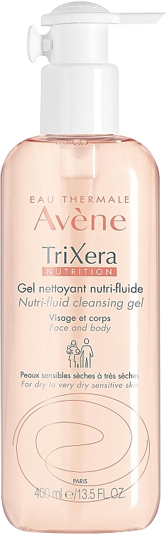 Oczyszczający płyn do twarzy i ciała - Avène Trixera Nutrition Nutri-Fluid Cleanser — Zdjęcie N1