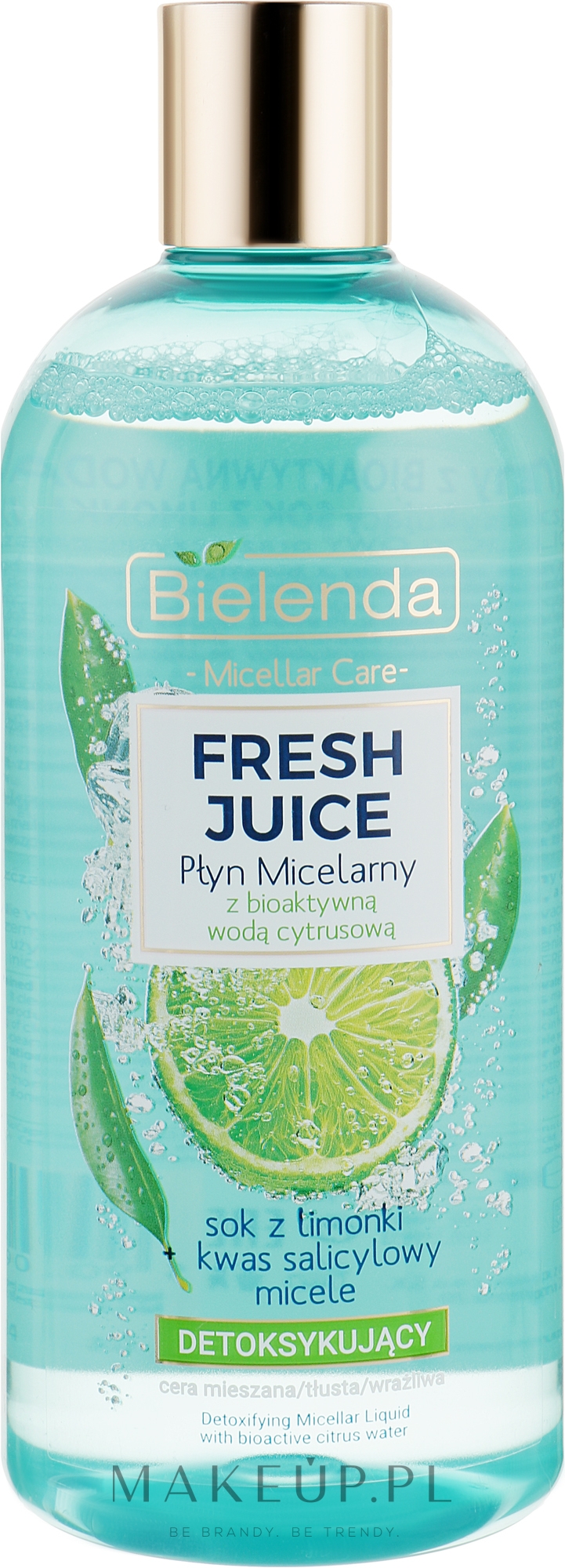 Detoksykujący płyn micelarny z bioaktywną wodą cytrusową - Bielenda Fresh Juice — Zdjęcie 500 ml
